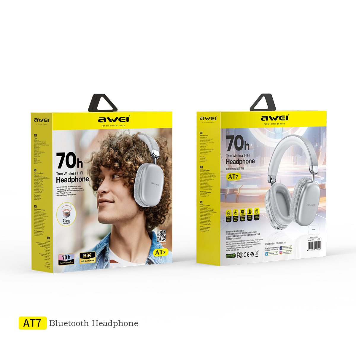AWEI AT7 Headset (Long Playtime,Comfort)