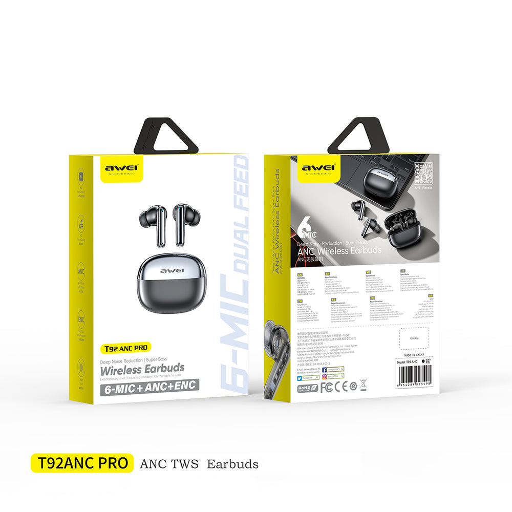 AWEI T92 ANC Pro Sound Audio Earphone