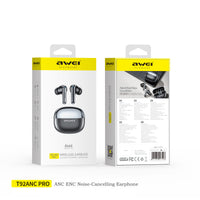 AWEI T92 ANC Pro หูฟัง (ระบบเสียงคมชัด, ระบบตัดเสียงรบกวนแบบแอคทีฟ, โทรออกเสียงคมชัด) thumbnail