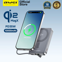 พาวเวอร์แบงค์แม่เหล็ก Awei Qi2 35W 10000mAh MagX thumbnail